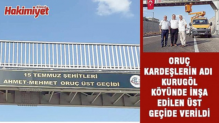 ŞEHİT İKİZ POLİS MEMURLARININ İSMİ ÜST GEÇİDE VERİLDİ