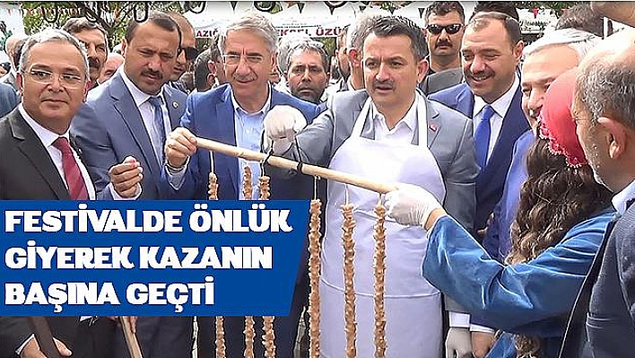 BAKAN PAKDEMİRLİ, ÖNLÜK GİYİP ORCİK YAPTI