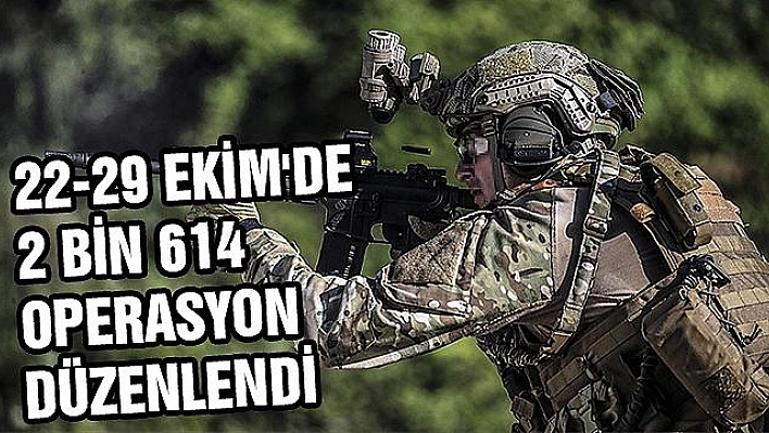 BİR HAFTADA 20 TERÖRİST ETKİSİZ HALE GETİRİLDİ