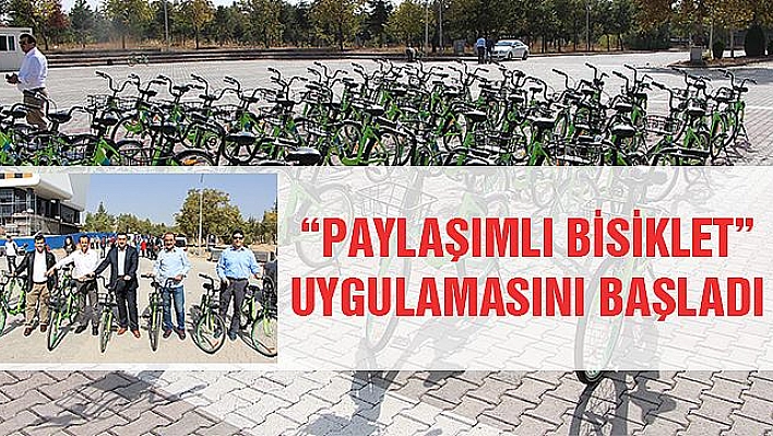 KAMPÜSTE PAYLAŞIMLI BİSİKLET UYGULAMASINI BAŞLATILDI