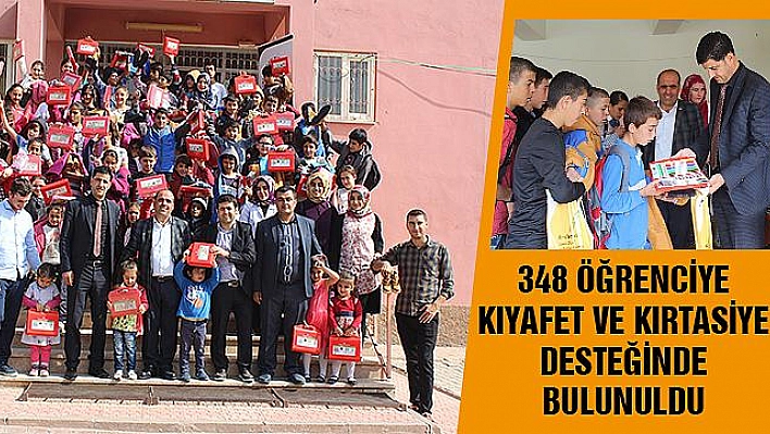 KÖY OKULLARINDAKİ 348 ÇOCUĞA KIYAFET VE KIRTASİYE DESTEĞİ