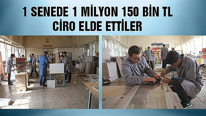 ÖĞRENCİLERİN ÜRETİM YAPTIĞI OKUL 1 MİLYON 150 BİN LİRA GELİR ELDE ETTİ