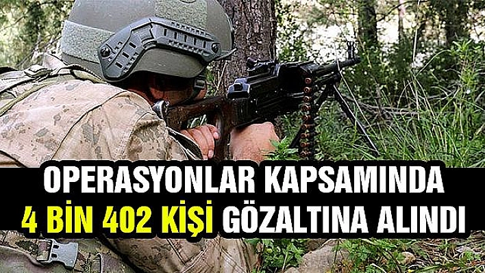 SON BİR HAFTADA 25 TERÖRİST ETKİSİZ HALE GETİRİLDİ