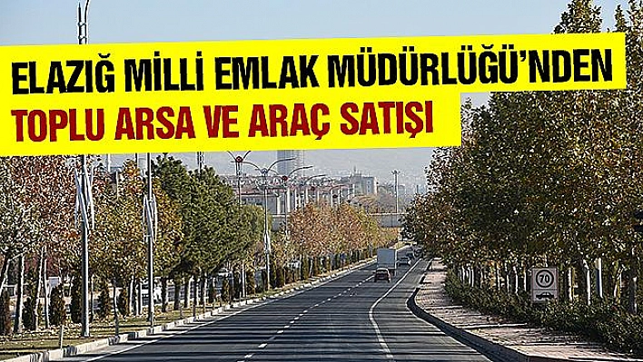 Elazığ Milli Emlak Müdürlüğü'nden Toplu Arsa Ve Araç Satışı