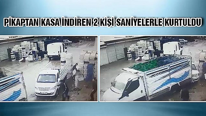 Akıl almaz kazadan, saniyelerle kurtuldular 