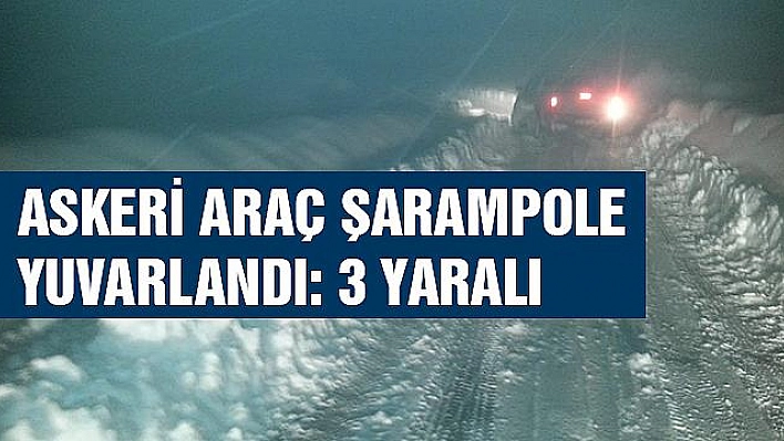 Askeri araç şarampole yuvarlandı