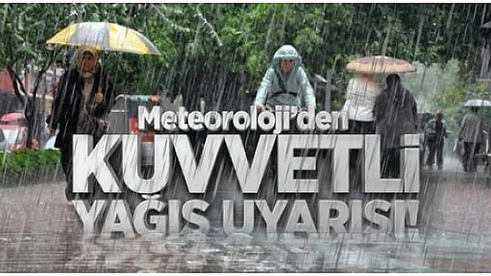 Meteorolojiden kuvvetli yağış uyarısı