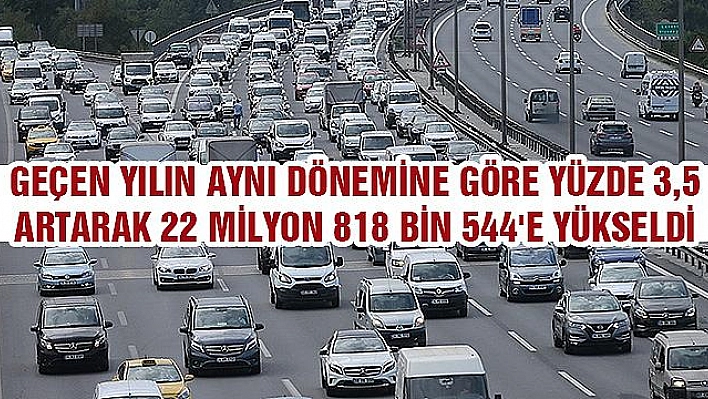 Trafikteki taşıt sayısı yaklaşık 600 bin arttı