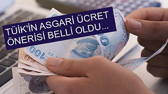 TÜİK ASGARİ ÜCRET ZAMMI ÖNERİSİNİ AÇIKLADI