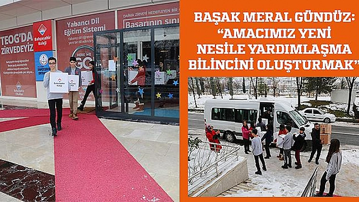 BAHÇEŞEHİR ÖĞRENCİLERİ'NDEN ANLAMLI YARDIM