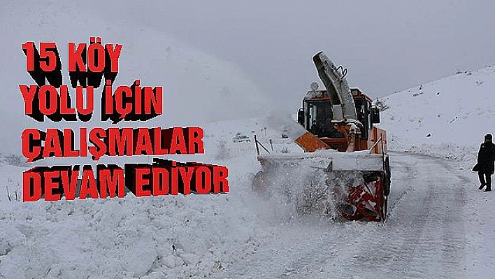 Elazığ'da 212 köy yolu açıldı, 15'inde çalışma sürüyor