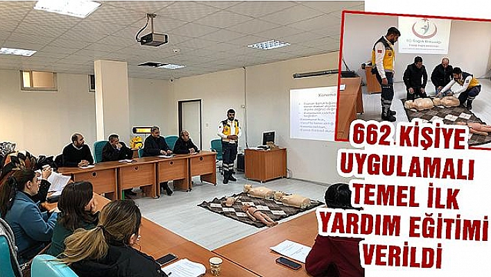 Elazığ ilk yardım eğitiminde 662 kişiyle 9'uncu sırada yer aldı