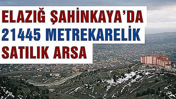 Elazığ Şahinkaya'da 21445 metrekarelik satılık arsa