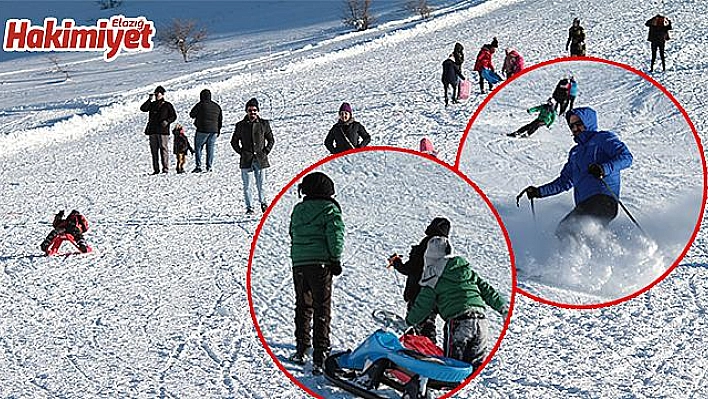 Göl manzaralı kayak merkezine yoğun ilgi