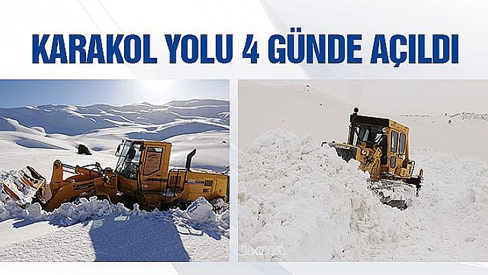 KARLA KAPLI KARAKOL YOLU 4 GÜNDE AÇILDI