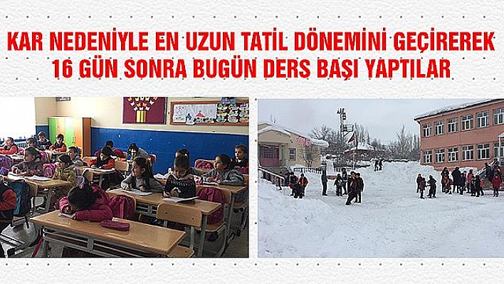 ÖĞRENCİLER 16 GÜN SONRA DERS BAŞI YAPTI