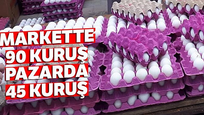 Yumurta markette 90 kuruş, pazarda 45 kuruş