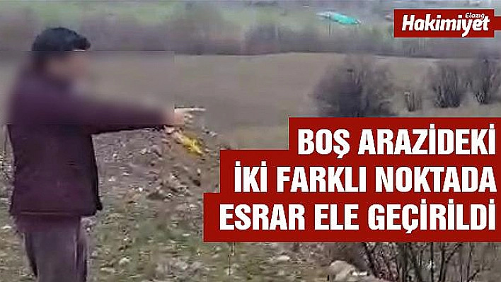  Esrarla yakalandı, araziye sakladığı uyuşturucuları da gösterdi