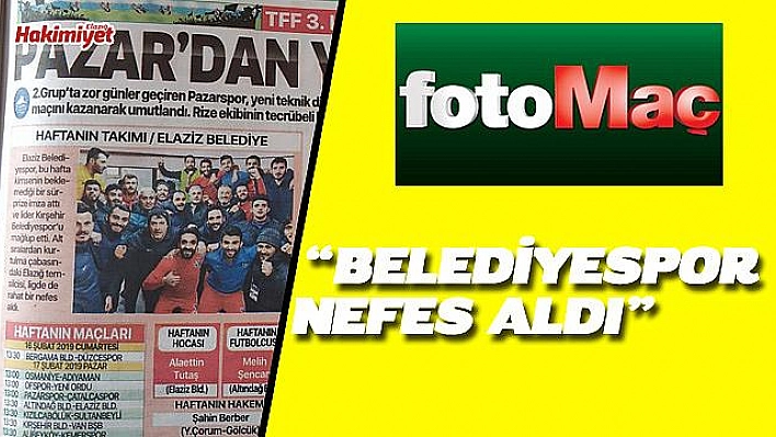 Haftanın takımı: Elaziz Belediyespor!