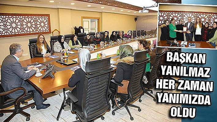 KADINLARDAN BAŞKAN YANILMAZ'A ZİYARET