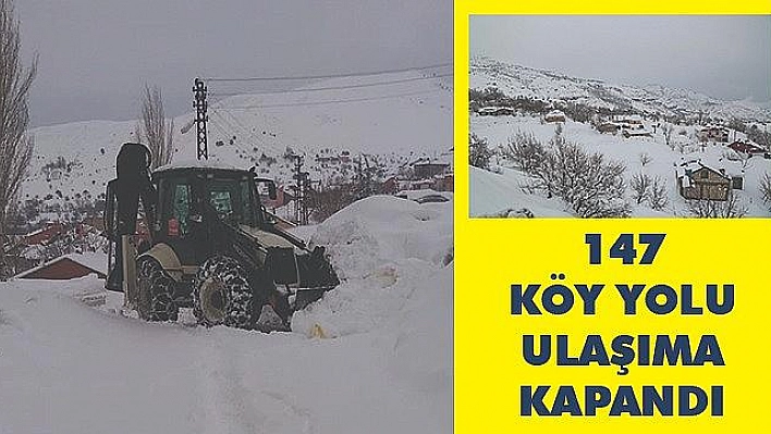 KAR 147 KÖY YOLUNU ULAŞIMA KAPATTI