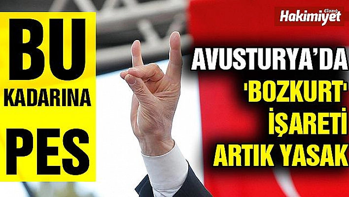 Avusturya'da 'Bozkurt' işareti artık yasak