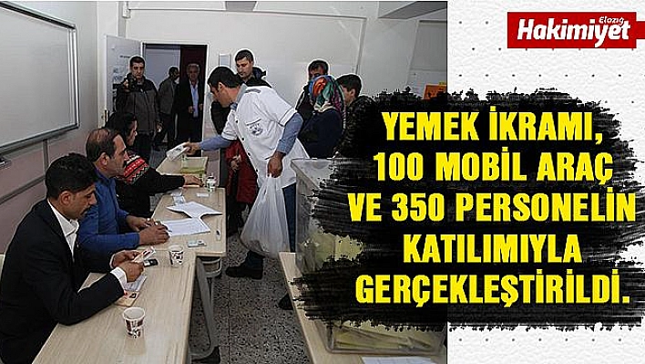 BELEDİYEDEN SANDIK GÖREVLİLERİNE YEMEK İKRAMI