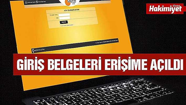 YDS GİRİŞ BELGELERİ ERİŞİME AÇILDI