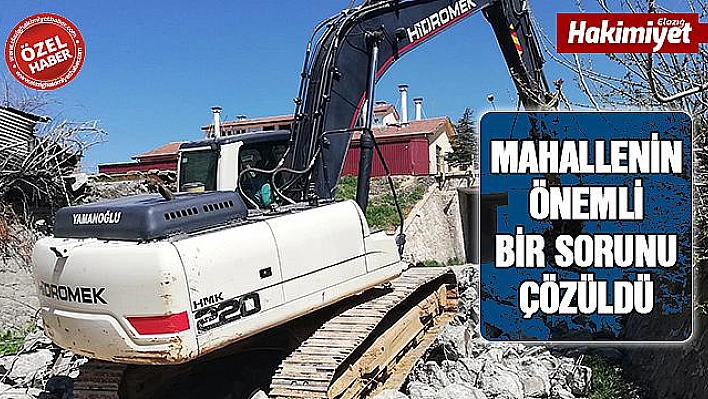 Aksaray Mahallesinde atıl durumda olan köprü yıkıldı