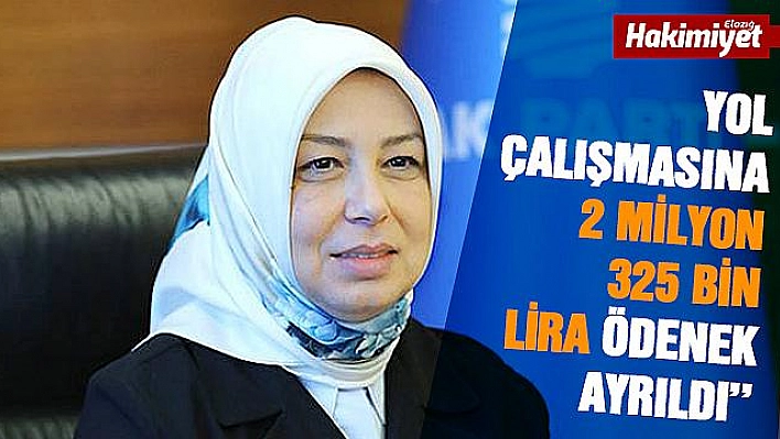 ÇALIK, ''MALATYA-ELAZIĞ ARASINDAKİ BÖLÜNMÜŞ YOL ÇALIŞMASINA 2 MİLYON 325 BİN LİRA ÖDENEK AYRILDI''