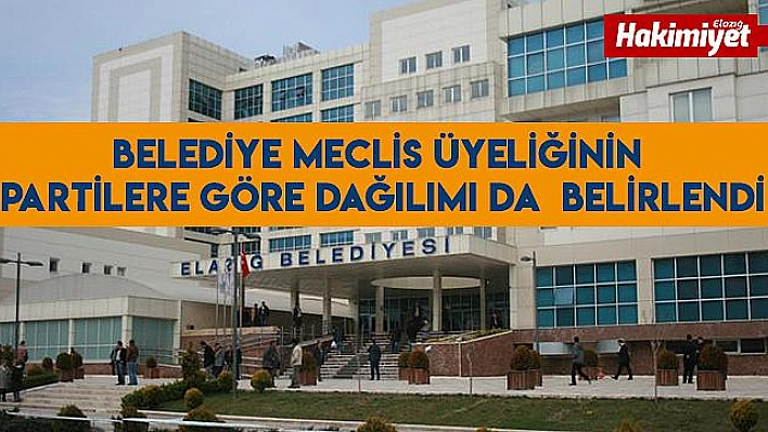 ELAZIĞ'DA BELEDİYE MECLİS ÜYELERİ BELLİ OLDU