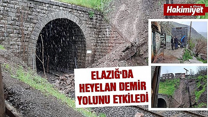 Elazığ'da heyelan, demir yolu ve bazı evleri etkiledi