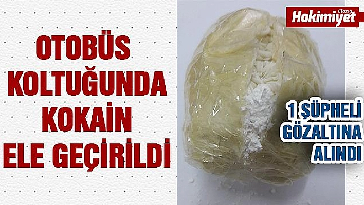 Otobüs Koltuğunda Kokain Ele Geçirildi