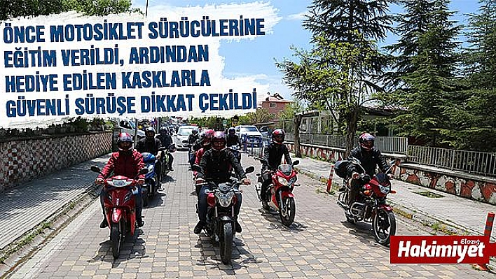 Eğitim aldılar, hediye edilen kasklarla trafiğe çıktılar