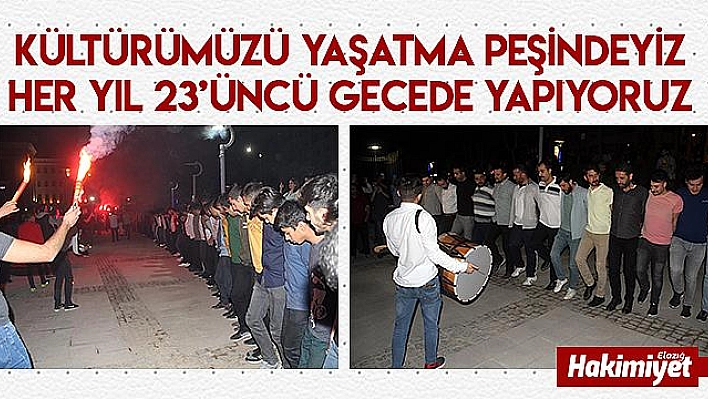 Elazığ'da 200 kişilik sahur halayı düzenlendi