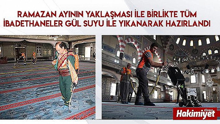 Elazığ'da cami ve türbeler 'gül' gibi kokuyor