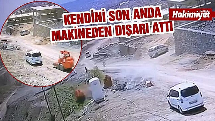 İş Makinesi şarampole devrildi