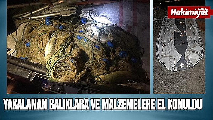 Kaçak balık avında kullanılan bot ve balık ağı ele geçirildi