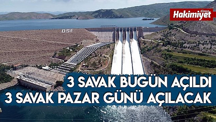 Keban Barajı'nda 15 yıl sonra ilk, savaklar açıldı