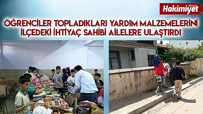 Öğrenciler, ihtiyaç sahiplerine yardım paketi gönderdi