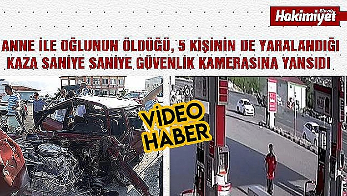 2 kişinin öldüğü feci kaza kamerada