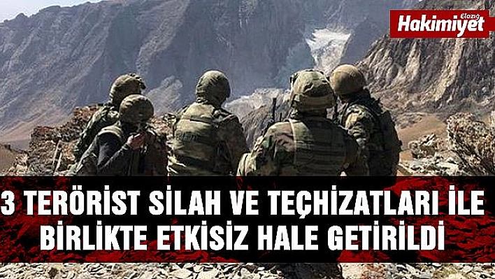 3 terörist etkisiz hale getirildi