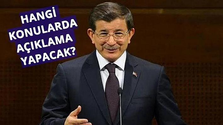 AHMET DAVUTOĞLU, ELAZIĞ'A GELİYOR