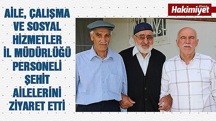 Elazığ'da şehit ailelerine ziyaret