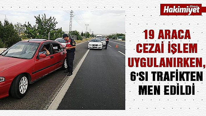 Elazığ'da trafik uygulaması, 19 araca ceza işlem uygulandı