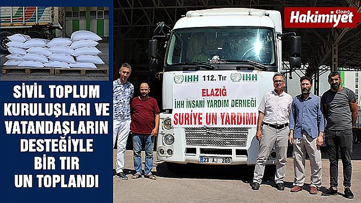 ELAZIĞ'DAN SURİYE'YE 112'NCİ UN DOLU YARDIM TIRI YOLA ÇIKTI