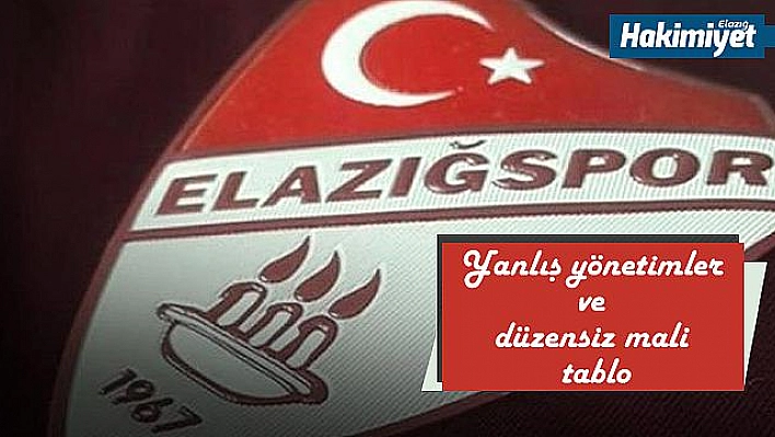 Elazığspor'da gelecek karanlık!