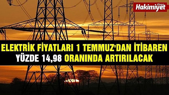 Elektriğe zam !