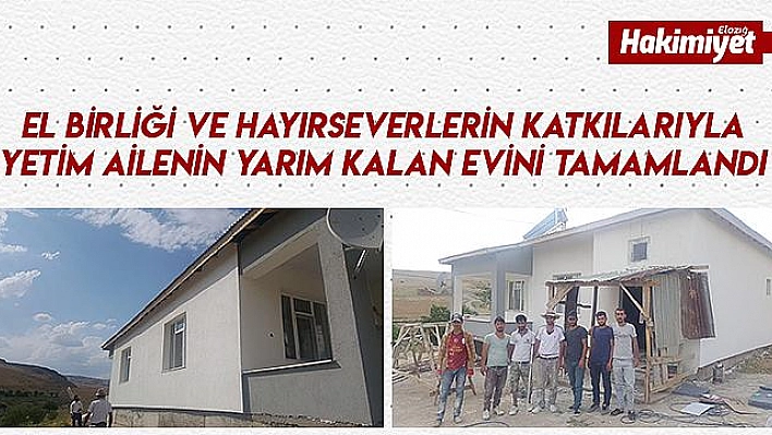 Kovancılar İHH'dan Elbirliği ile Yetim Ailesine Ev Yapımı