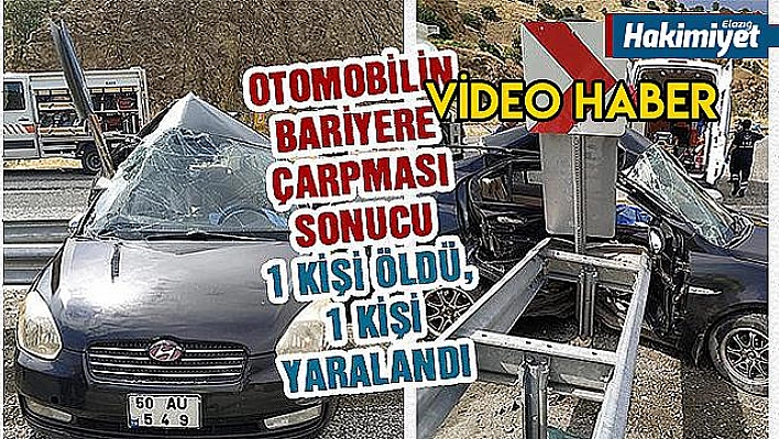 Otomobil bariyere çarptı